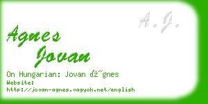 agnes jovan business card